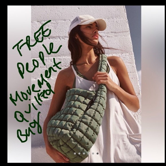 Free People FP Movement Quilted Carryall Bag in Washed Sage π New & Never Worn π - Picture 11 of 17